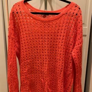 oversized orange sweater